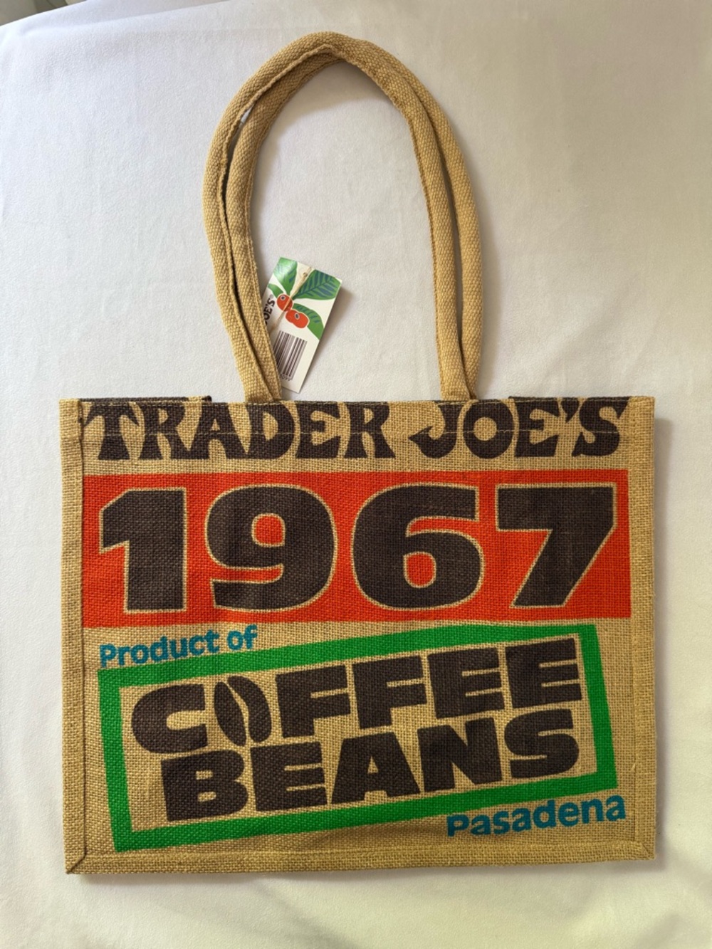 Trader Joes Coffee Beans Jute Tote Bag